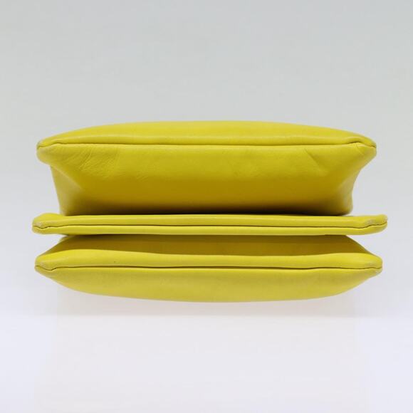 CELINE Trio Large Shoulder Bag Leather Yellow Gold - Picture 5 of 16